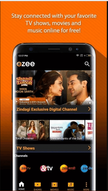 OZEE ये app Zee Entertainment Enterprises Ltd. का official android app