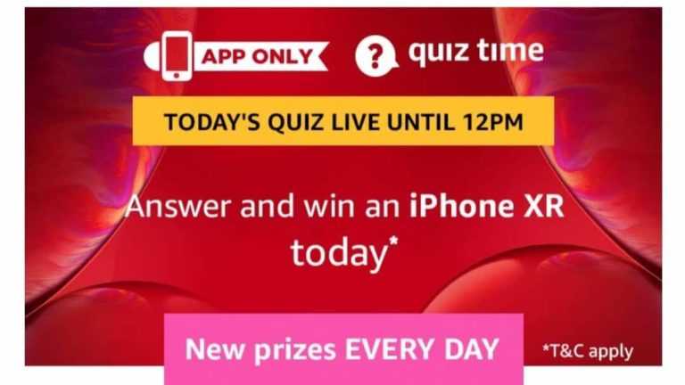 Amazon Quiz 21 July 2019 Answers - Win iPhone XR