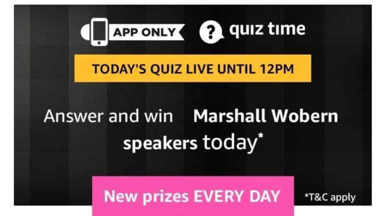 Amazon Quiz 19 April 2019 Answers -Marshall Wobern Speaker