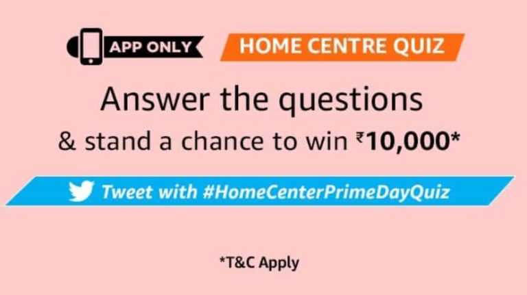 Amazon Home Center Quiz Answers - Rs.10000 Pay Balance