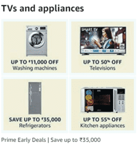 Save up to ₹35,000 | TVs and appliances 