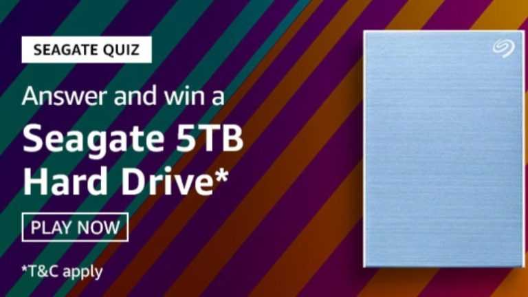 Amazon Seagate Quiz Answers Today Win - Seagate Backup Plus 5TB HDD