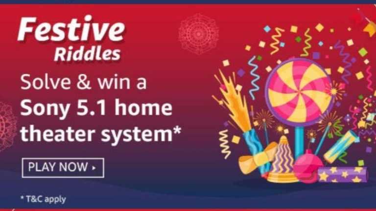 Amazon Festive Riddles Quiz Answers - Win Sony Home Theater