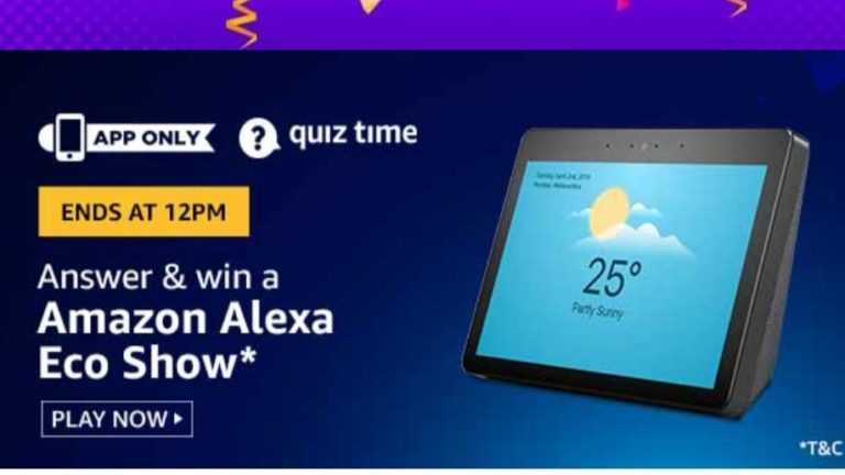 Amazon Quiz 22 October 2019 Answers Win - Amazon Alexa
