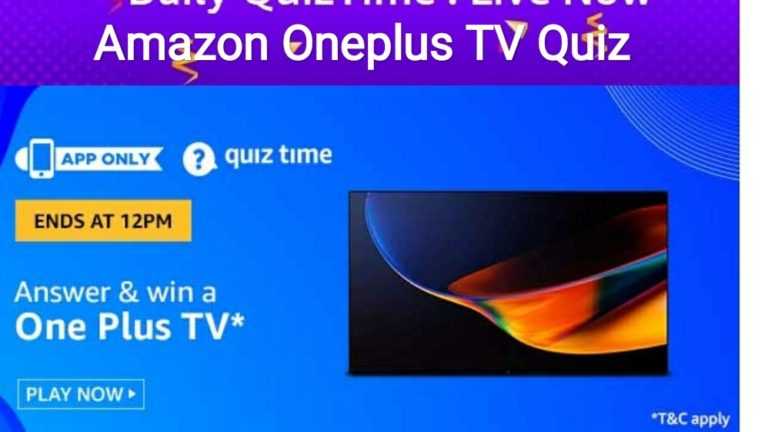 Amazon Quiz 2 November 2019 Answers Win OnePlus TV
