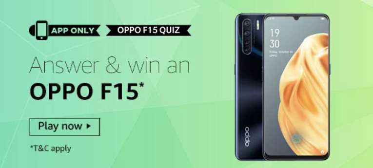 Amazon Oppo F15 Quiz Answers Win - Oppo F15 (5 Win)