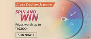 Amazon Devices Spin and win Quiz Answers Win - Worth ₹75000