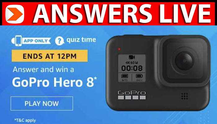 Amazon Quiz Answers 18 April 2020 go pro hero 8