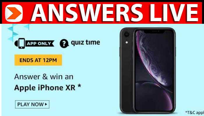 Amazon Quiz 22 March 2020 Answers - Win Apple iPhone XR