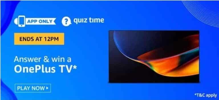 Amazon Quiz 27 June 2020 Answers Win OnePlus TV