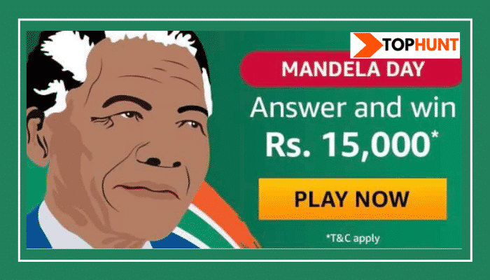 Amazon Mandela Quiz Answers Win - Rs.15000