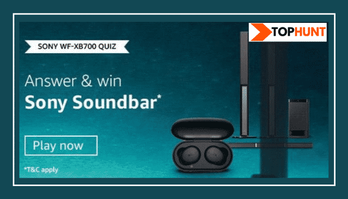 Amazon Sony WF-XB700 Quiz Answers Win - Sony Soundbar Quiz