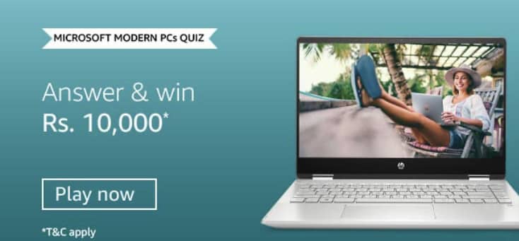 Amazon Microsoft Modern PCs Quiz