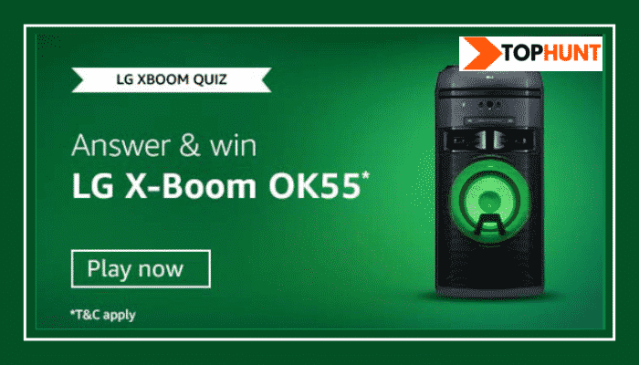 Amazon LG Xboom Quiz Answers - Win LG Home Audio System