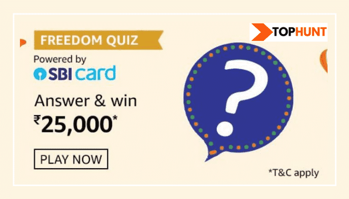 Amazon Freedom Sale Quiz Answers - Win Rs.25000