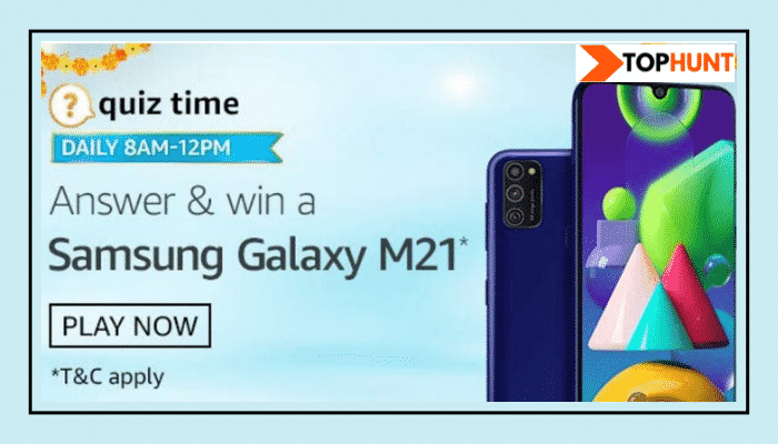 Amazon Quiz 30 September 2020 Answers - Win Samsung Galaxy M21