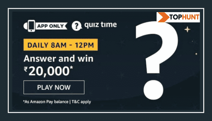 Amazon Quiz 3 September 2020 Answers - Win Rs.20000 Pay Balance