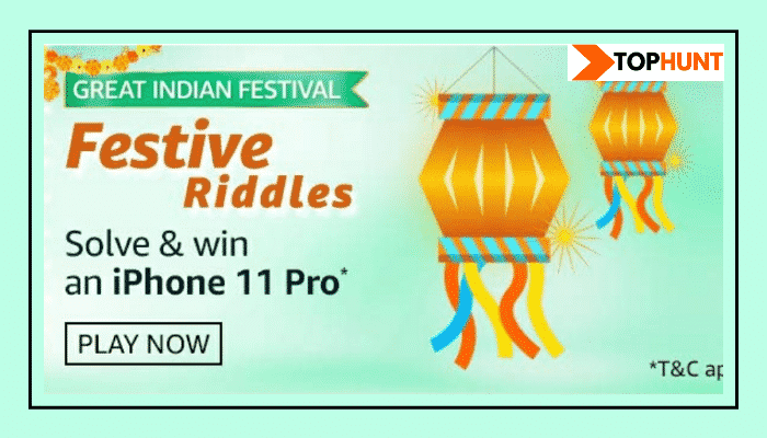 Amazon Festive Riddles Quiz Answers Great Indian Festival Win - iPhone 11 Pro