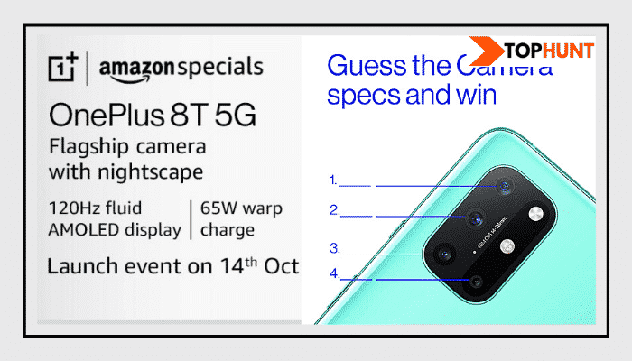 Amazon Guess the Camera specs Quiz & win OnePlus 8T 5G