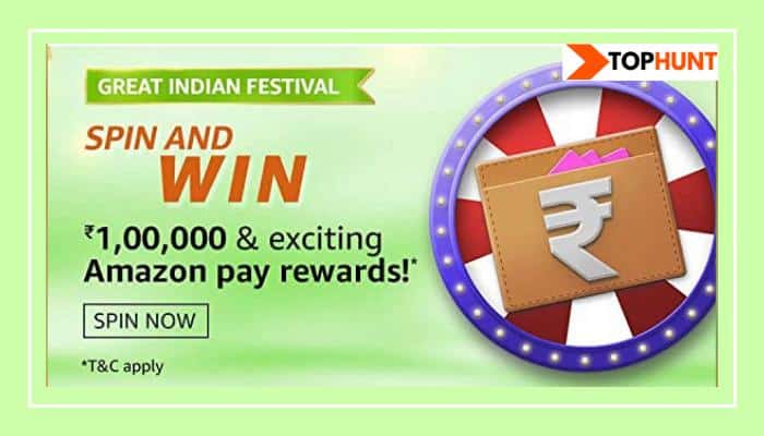 Amazon Spin and win Great indian festival Quiz Answers Win: Rewards