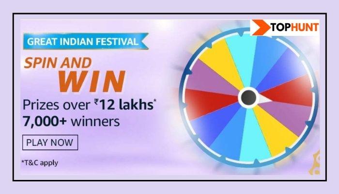Amazon Great Indian Festival Spin and Win Quiz Answers - Win 12 Lakhs
