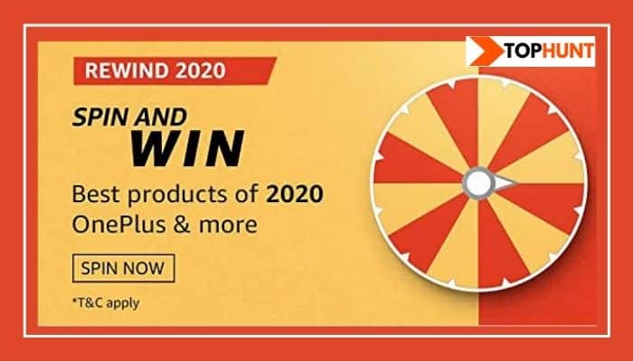 Amazon Rewind 2020 Spin and Win Quiz Answers Win Oneplus & More