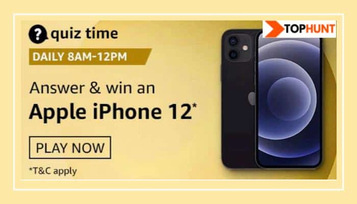 Amazon Quiz 22 November 2020 Answers Win - Apple iPhone 12