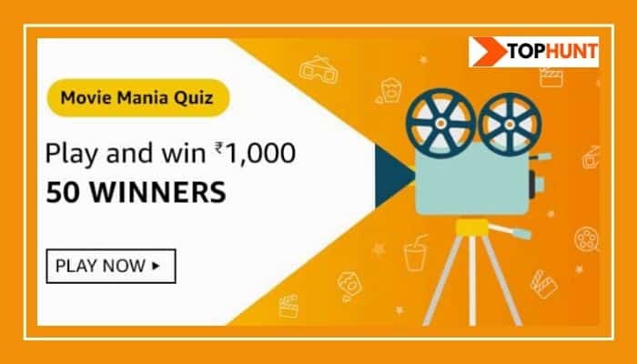 Amazon Movie Mania Quiz Answers Win - Rs.1,000 (50 Prizes)