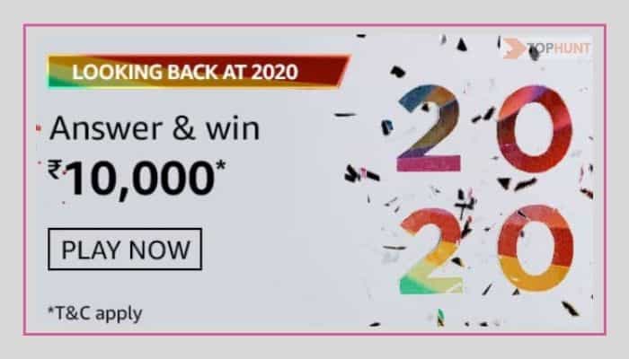 Amazon Looking Back at 2020 Quiz Answers Win -10000