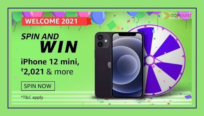 Amazon Welcome 2021 Quiz Answers Spin & Win iPhone 12 Mini