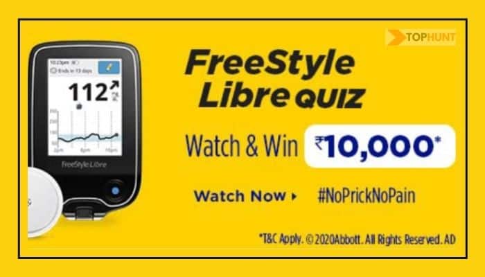 Amazon FreeStyle Libre Quiz Answers Watch & Win Rs.10000