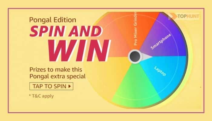 Amazon Pongal Edition Quiz Answers Today Spin & Win Prizes