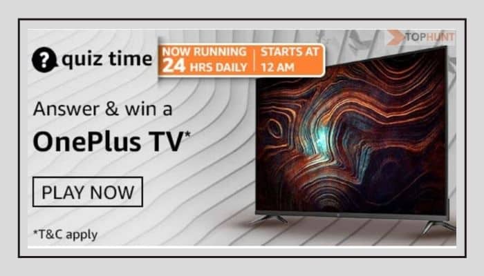Amazon Quiz Answers Today 13 May 2021 Win Oneplus TV