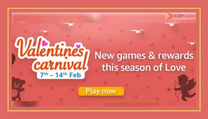 Amazon Valentine's Day Carnival Quiz Spin and Win iPhone 12