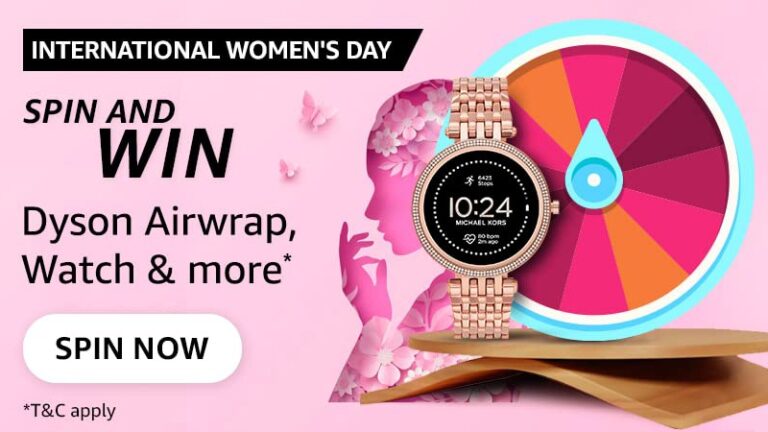 Amazon International Women's Day Quiz Answers Spinand Win - OPPO Reno5 Pro 5G