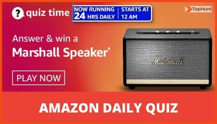 Amazon Quiz 16 March 2021 Answers Today Win Marshall Speaker