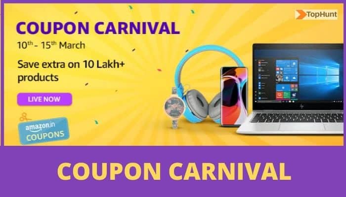 Amazon India Starts New Coupon Carnival Over 10 Lakh Products
