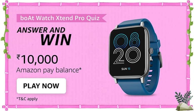 Amazon Boat Xtend Pro Quiz Answers For Today Win Rs.10,000