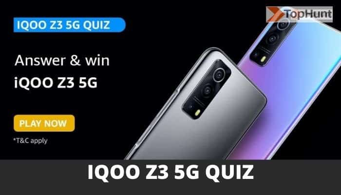 Amazon iQOO Z3 5G Quiz Answers Win iQOO Smartphone