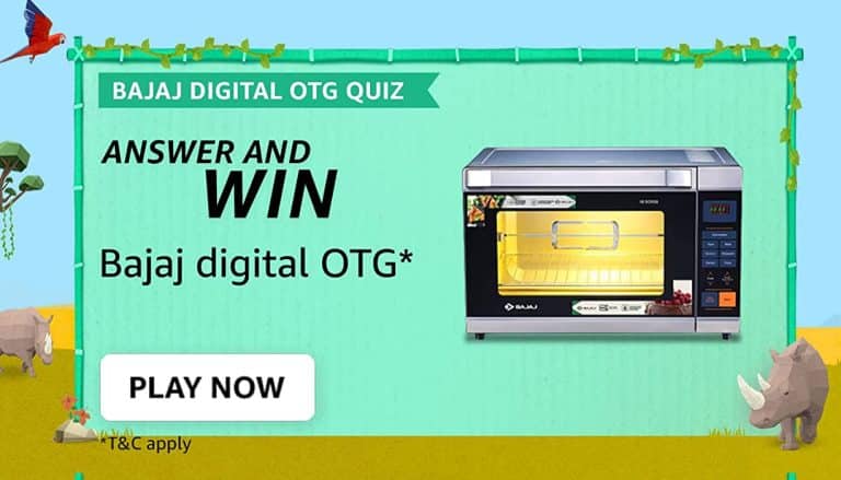 Amazon Bajaj Digital OTG Quiz Answers Win Bajaj Digital Oven