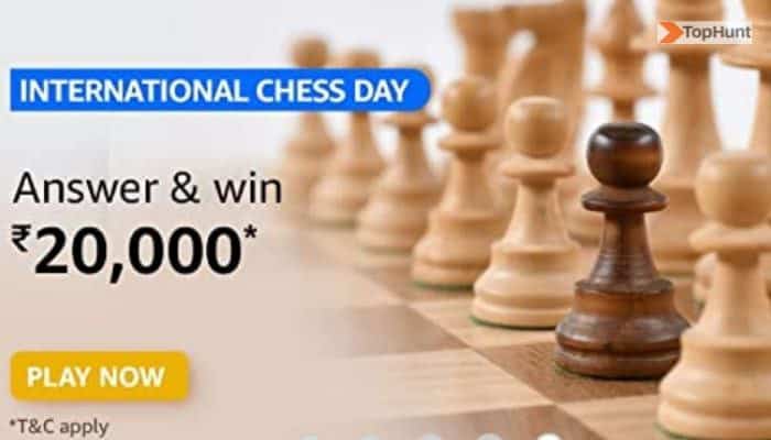 Amazon International Chess Day Quiz Answers For Today Win 20000