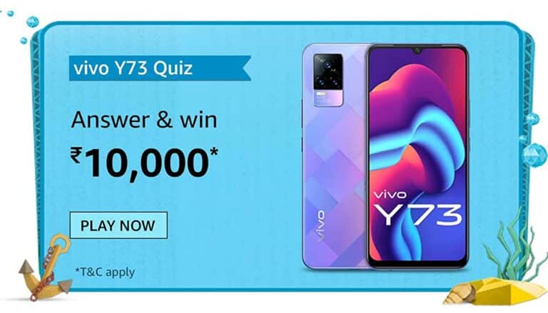 Amazon vivo Y73 Quiz Answers Today Win ₹10000