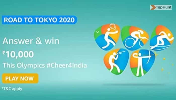 Amazon Road to Tokyo Quiz Answers For Today Win ₹10,000