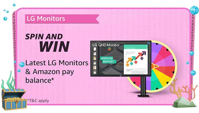 Amazon LG Monitors Quiz Answers Spin and Win Monitor or Pay Balance