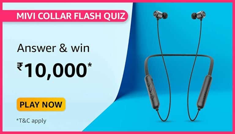 Amazon Mivi Collar Flash Quiz Answers For Today Win 10000