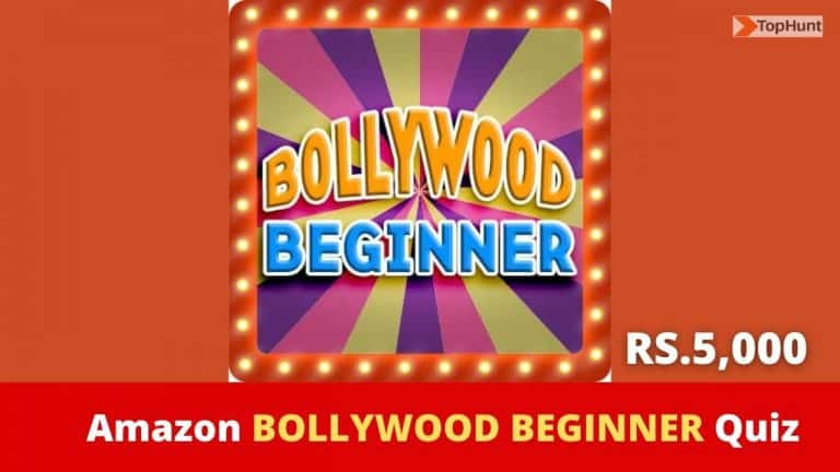 Amazon The Bollywood beginner Quiz Answers Take the Easy & Win 5000