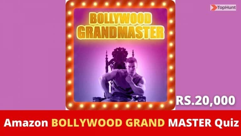 Amazon The Bollywood grandmaster Quiz Answers For Today Win 20000