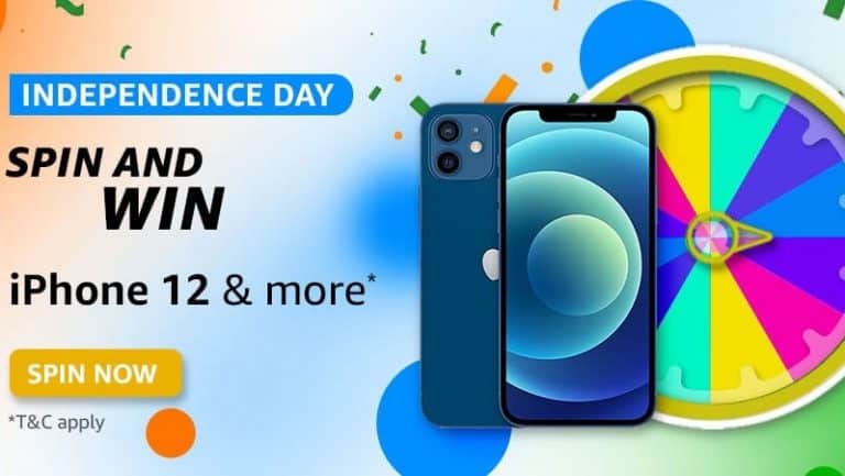 Amazon Independence Day Spin and Win Quiz Answers Win iPhone 12