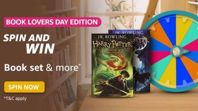Amazon Book Lovers Day Edition Spin and Win Quiz