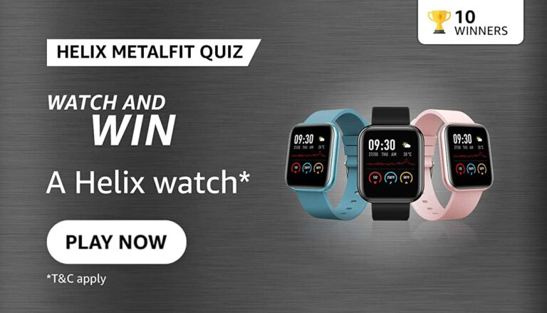 Amazon Helix Metalfit Quiz Answers Win Helix watch